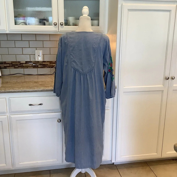Vintage Kathleen Usherwood for Periphery Denim Maxi Dress Size Small - Picture 5 of 9